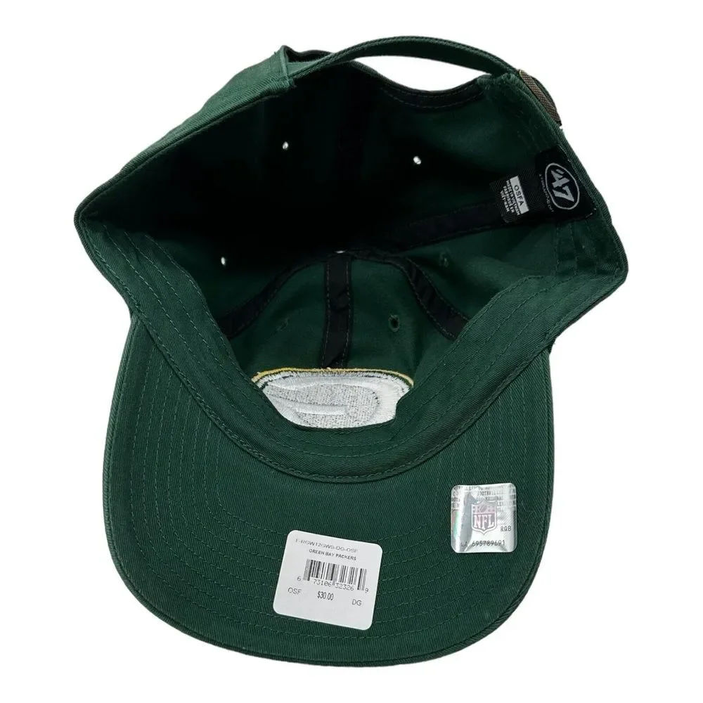 Men's '47 Brand Clean Up Green Bay Packers NFL Strapback Hat Cap NWT‎